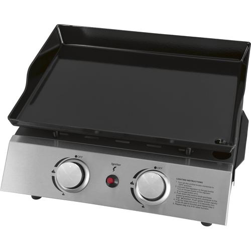 „Gasgrill JUSTUS „“BBQ-Gas-Plancha Grilleau 2″“ Grills Gr. B/H/T: 48 cm x 24 cm x 47 cm, schwarz (edelstahlfarben, schwarz) Gasgrills“