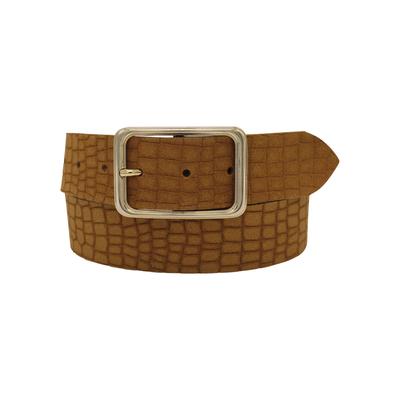 Ledergürtel ANNAMATONI, Damen, Gr. 110, braun (cognac), Leder, unifarben, Kroko-Optik, elegant,feminin,klassisch,modisch, Gürtel Image