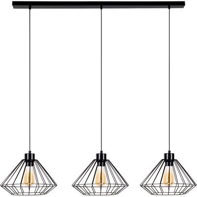 BRITOP LIGHTING Stehlampe "Raquelle", schwarz (schwarz, eichefarben), Ø 30cm H: 125cm, Lampen, Dekorative Leuchte aus Metall, passende LM E27 / exkl., Made in Europe, Pendellampe Pendelleuchte Image