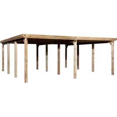 Doppelcarport WEKA "618 Gr.2", braun, H: 215cm, Carports