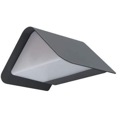 LED Wandleuchte HEITRONIC "Java", grau (anthrazit), B:24cm H:11,2cm T:17cm, Lampen, LED Außenwandleuchte, Wandlampe, Außenlampe, matter Lichtaustritt nach vorne und unten Image