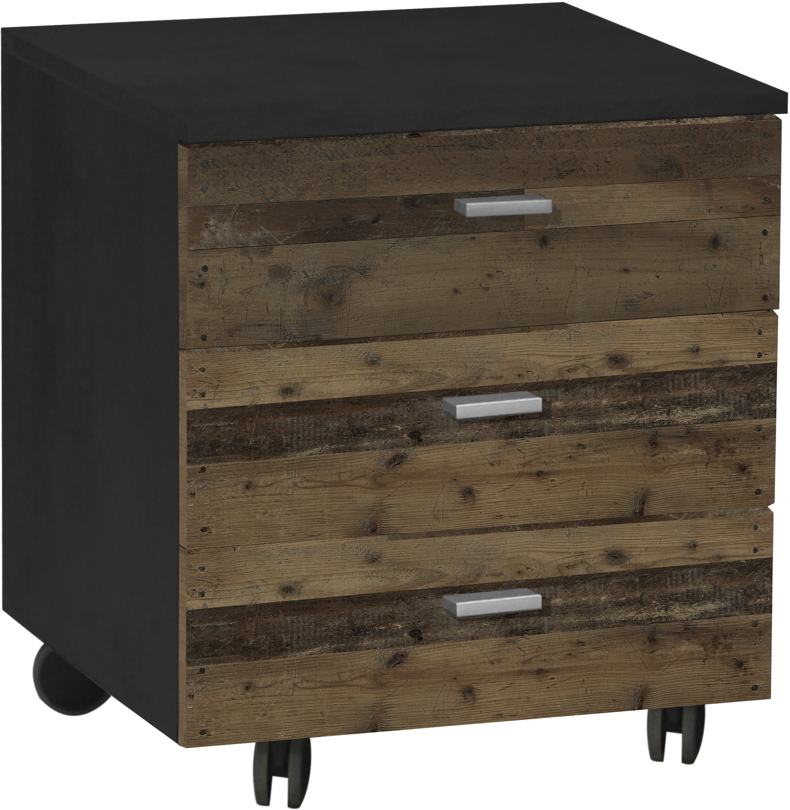 „Rollcontainer MÄUSBACHER „“Mio““ Rollwagen Gr. B/H/T: 45 cm x 51 cm x 45 cm, beige (texas oak) Rollcontainer“