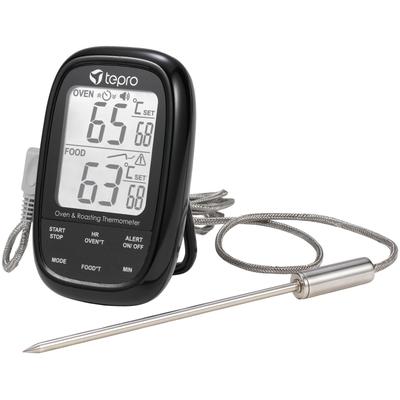 Grillthermometer TEPRO Temperaturmessgeräte schwarz mit Dualsensor