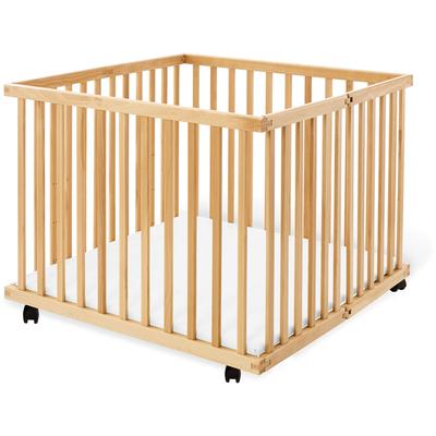Laufgitter PINOLINO "Lexus, 100x100 cm", Baby, braun (buche, klar lackiert), Laufställe, faltbar; Made in Europe Image