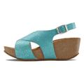 Sandalette LASCANA Gr. 39, blau (türkis) Damen Schuhe Strandschuhe