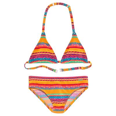 Triangel-Bikini BUFFALO "Lux Kids", Kinder, Gr. 134/140, N-Gr, gelb, Polyamid, gemustert, bedruckt, Bikini-Sets, mit abstraktem Druck Image