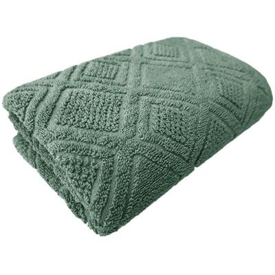 Handtuch Set FRAMSOHN FROTTIER "Mosaik", grün (grün, dunkelgrün, tannengrün, moosgrün), B:50cm L:100cm, Frottier, Obermaterial: 100% Baumwolle, Handtücher (Packung), gemustert, fein gewalkter Feinzwirn, hergestellt in Österreich Image