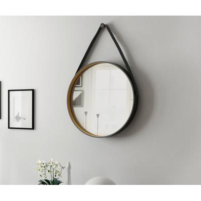 Badspiegel TALOS "Golden Style", schwarz (schwarz, gold), Ø:55cm, Spiegel, Durchmesser: 55 cm Image