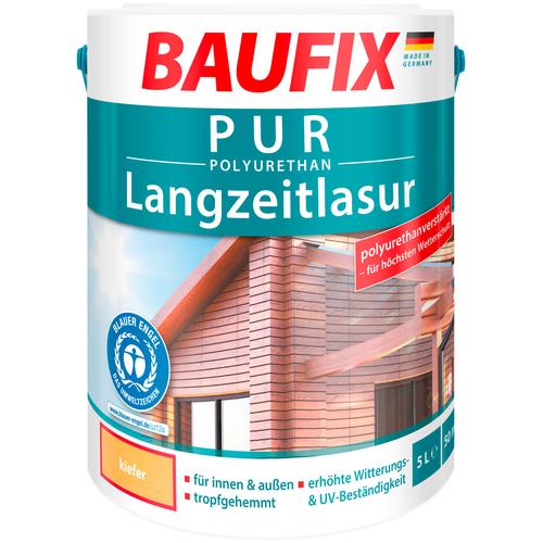 "BAUFIX Holzschutzlasur ""PUR-Langzeitlasur"" Farben 5 Liter, natur beige Holzfarben Lasuren"