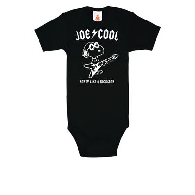 Body LOGOSHIRT Gr. 50, EURO-Größen, schwarz Baby Bodies im rockigen Snoopy-Design