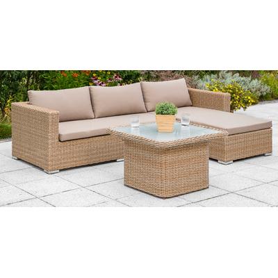 Gartenlounge-Set MERXX "Veneto", beige, Obermaterial: 100% Polyester. Füllung: 100% Polyurethan, Sitzmöbel-Sets