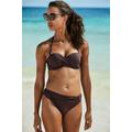 Bügel-Bandeau-Bikini-Top S.OLIVER "Rome" Gr. 36, Cup B, braun Damen Bikini-Oberteile Ocean Blue