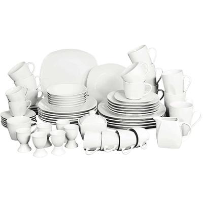 Kombiservice RETSCH ARZBERG "Geschirr-Set, Service", weiß, 62 tlg., Porzellan, Geschirr-Sets, 62 Teile, für 6 Personen Image