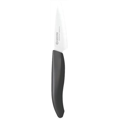 Schälmesser KYOCERA "GEN NATURE", schwarz (schwarz, weiß), Gesamtlänge 19cm Klingenlänge 8cm, Keramik, Kochmesser, mit Griff aus Zuckerrohr, Klingenlänge: 7.5 cm, extrem scharf Image