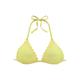 Triangel-Bikini-Top LASCANA "Scallop" Gr. 40, Cup C/D, gelb Damen Bikini-Oberteile Ocean Blue mit gelaserter Wellenkannte
