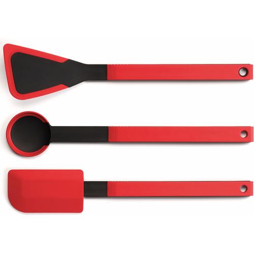 „Kochbesteck-Set WOLL „“Cook it““ Kochbesteck-Sets rot (rot, schwarz) Kochbesteck“