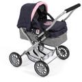 Puppenwagen CHIC2000 "Smarty Grau-Navy" blau (grau, navy) Kinder Puppenwagen -trage mit herausnehmbarer Tragetasche