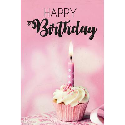 Metallbild QUEENCE "Birthday Cupcake", weiß (farbe bild(er): weiß), B:45cm H:30cm, Bilder Image