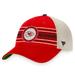 Men's Fanatics Branded Red/Natural Kansas City Chiefs True Classic Circle Striped Trucker Snapback Hat