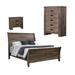 CDecor Home Furnishings Branson Weathered Oak 3-Piece Bedroom Set w/ Chest Wood in Brown | 55 H x 64.5 W x 95.75 D in | Wayfair 222738Q-S3C