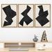 SIGNLEADER Framed Canvas Print Wall Art Set Geometric Art Deco Black Polygon Variety Abstract Shapes Illustrations Modern Art Minimalism Decorative Fo Canvas | Wayfair