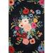 Black 117 x 93 x 0.38 in Area Rug - Rifle Paper Co. x Loloi Les Fleurs LES-03 Multi Rug Wool | 117 H x 93 W x 0.38 D in | Wayfair