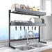 Umber Rea Metal 2 Tier Dish Rack Metal | 33.07 H x 37.04 W x 11.41 D in | Wayfair 05DQY7454RSWB1FHJ0