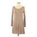 Lyss Loo Casual Dress - Sweater Dress: Tan Dresses - Women's Size Medium