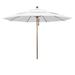 Arlmont & Co. 11 Ft. Woodgrain Market Patio Umbrella Commercial Fiberglass Ribs In Pacifica Metal | 107 H x 132 W x 132 D in | Wayfair