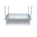 Latitude Run® Mission Porch Swing Plastic/Metal in White | 54 W x 32 D in | Wayfair DAEF87297155426E9BA02156D0D0DF4B