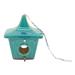 Arlmont & Co. Keontre 9 in x 7 in x 7 in Birdhouse Ceramic in Green | 9 H x 7 W x 7 D in | Wayfair 076F6E3F2FF044C2BEBC70180116FE62