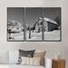 Latitude Run® Alpine House On A Snowy Mountain - 3 Piece Floater Frame Print on Canvas Canvas, Wood in White | 28 H x 36 W x 1 D in | Wayfair