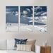 Loon Peak® Ski Tracks On A Slope - 3 Piece Floater Frame Photograph on Canvas Canvas, Wood in White | 20 H x 36 W x 1 D in | Wayfair