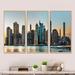 Latitude Run® New York City Skyline - 3 Piece Floater Frame Photograph on Canvas Canvas, Wood in White | 28 H x 36 W x 1 D in | Wayfair