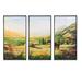 Loon Peak® Morning Sun In The Mountains w/ Horse - 3 Piece Painting on Canvas Canvas, Wood in White | 28 H x 36 W x 1 D in | Wayfair