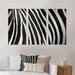 Everly Quinn Detail Of Black & Zebra Lines III - Patterned Framed Canvas Wall Art Set Of 3 Canvas, Wood in White | 28 H x 36 W in | Wayfair