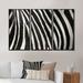 Everly Quinn Detail Of Black & Zebra Lines III - Patterned Framed Canvas Wall Art Set Of 3 Canvas, Wood in White | 20 H x 36 W in | Wayfair