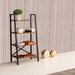 Ebern Designs Stephannie 52" H x 23" W x 13" D Shelving Unit Wood/Steel in Gray/Black | 52 H x 23 W x 13 D in | Wayfair