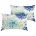Winston Porter Gardenia Seaglass Outdoor/Indoor Lumbar Pillow Set Of Two Polyester/Polyfill | 6 H x 14 W in | Wayfair
