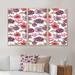 Winston Porter Colorful Abstract Floral Pattern - Floral Framed Canvas Wall Art Set Of 3 Canvas, Wood in White | 20 H x 36 W x 1 D in | Wayfair