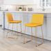 Latitude Run® Ernbiorn Counter Stool Upholstered/Metal in Yellow | 39 H x 20.1 W x 22.8 D in | Wayfair 92D5ED4CFF6A463CB2280B1265038775