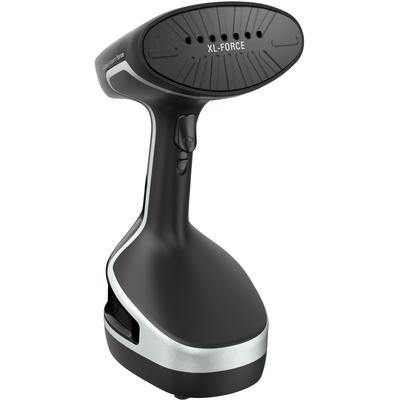 TEFAL Dampfbürste "Access Steam Force, 2000 Watt, 190 ml Wassertank, entkeimend", silber (schwarz, silberfarben), B:12,8cm H:32cm T:14,7cm, Bügeleisen, kraftvolle Dampfleistung, 25 Sekunden Aufheizzeit, Steamer, DT8250 Image