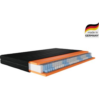 Taschenfederkernmatratze MY HOME "Black Diamond Comfort, Matratze 90x200, 140x200 cm & weitere Größen" Gr. 4, schwarz, B:160cm H:20cm L:200cm, Bezug: 100% Polyester. Steppfüllung: 100% Polyester, Matratzen, 7-Zonen, H2 / H3 / H4, ergonomisch,... Image