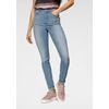 Skinny-fit-Jeans ONLY "ONLPAOLA – Extra-eng geschnittene Jeans mit figurformender Silhouette", Damen, Gr. M (38), Länge 32, blau (light blau denim), Denim/Jeans, Obermaterial: 64% Baumwolle, 31% Polyester, 3% Viskose, 2% Elasthan, unifarben,...