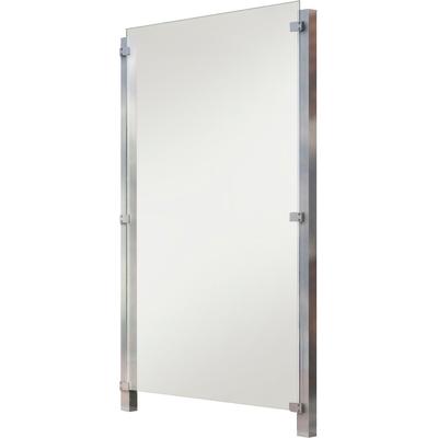 Zaun STAKET PRO, silber (silberfarben), Pfosten: 2 St., Edelstahl, Glas, Zaunelemente, Glaszaun, Gesamtlänge: 1,21 m, 2 