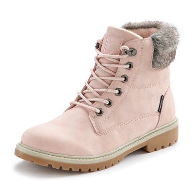 Stiefelette LASCANA, Damen, Gr. 40, rosa (rosé), Obermaterial: 92% Lederimitat, 8% Textilmaterial. Futter: 100% Polyeste