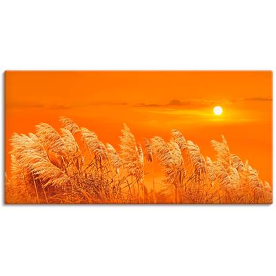 Wandbild ARTLAND "Im Wind", orange (farbe bild(er): orange), B:100cm H:50cm, Canvas, Leinwand, Bilder, als Leinwandbild in verschied. Größen Image