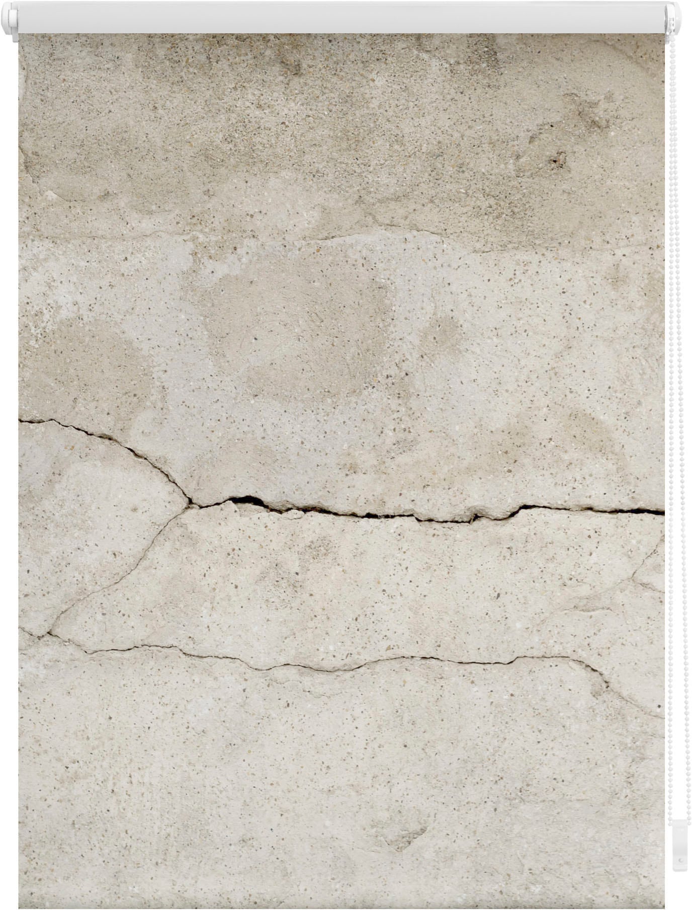 Seitenzugrollo LICHTBLICK ORIGINAL "Klemmfix Motiv Beton" Gr. 5, grau (grau, weiß), B:90cm H:150cm, Polyester, Rollos, bedruckt Image