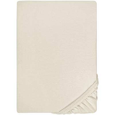 Spannbettlaken BIBERNA "Samy", grau (hellgrau), B:180-200cm L:200-220cm, Jersey-Elasthan, Obermaterial: 95% Baumwolle, 5% Elasthan, Laken, hochwertiges Jersey-Elasthan für Topper geeignet Image