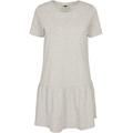 Stillkleid URBAN CLASSICS "Damen Ladies Valance Tee Dress" Gr. S, US-Größen, grau (lightgrey) Damen Kleider